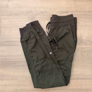 Lululemon Dance Studio Mid-Rise Jogger Pants, Olive Green, Size 4